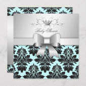 311-ブラックベリースイートブルーダマスクボウ|ベビーシャワー 招待状 (正面/裏面)