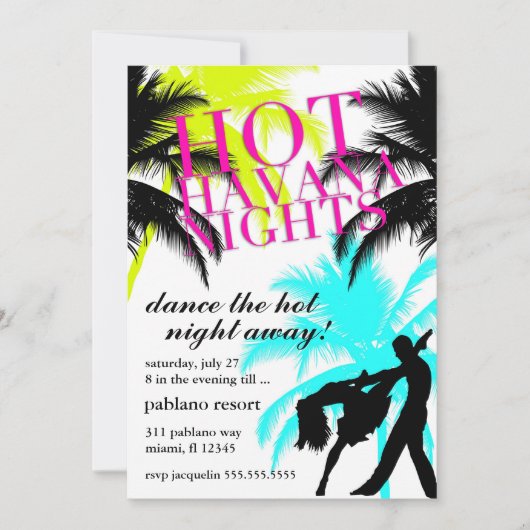 311 ホットハバナナイト ホワイトエレクトリック 招待状 (正面)