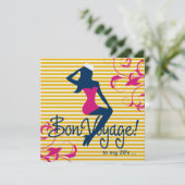 311 – ボンシェルのシルエット航海のブルーのピンクの渦巻き 招待状 (スタンド正面)