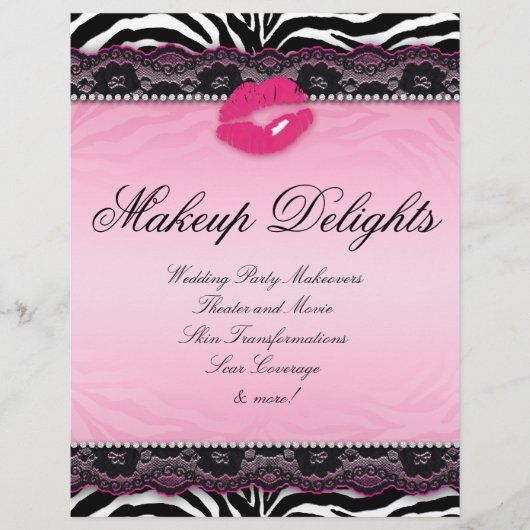 311 メイク フライヤー ヘア サロン ゼブラ リップス レース ピンク (正面)