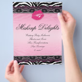 311 メイク フライヤー ヘア サロン ゼブラ リップス レース ピンク (手)