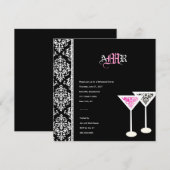 311-モノグラムダマスクガラスピンク 招待状 (正面/裏面)