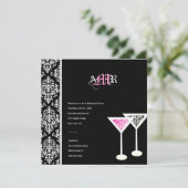 311-モノグラムダマスクガラスピンク 招待状 (スタンド正面)