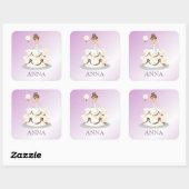 311「ライト恋しく思」ブリュネット |ナスのシール スクエアシール (シート)