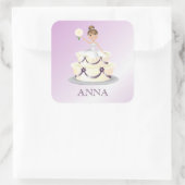 311「ライト恋しく思」ブリュネット |ナスのシール スクエアシール (バッグ)