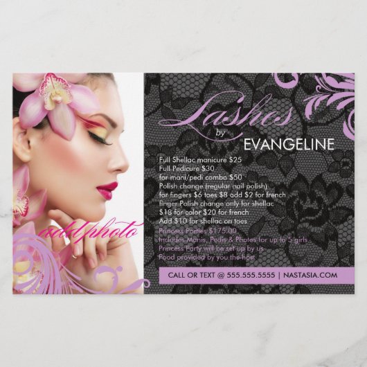 311 ライラック＆レースのまつげ By フライヤー (正面)