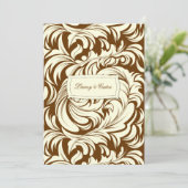 311-ラミニークリーム&ブラウン招待状 招待状 (スタンド正面)