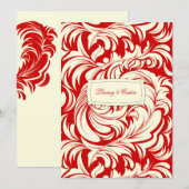 311-ラミニーレッド 招待状 (正面/裏面)