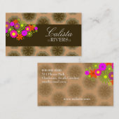 311-レトロの花|接線背面 名刺 (正面/裏面)