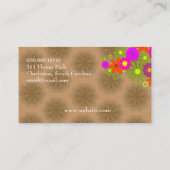 311-レトロの花|接線背面 名刺 (裏面)