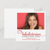 311 卒業式の赤い発表でトップの生徒 案内状 (正面/裏面)