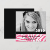 311 -卒業発表|ゼブラ招待状 招待状 (正面/裏面)