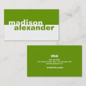 311-大胆な単純さ|緑 名刺 (正面/裏面)