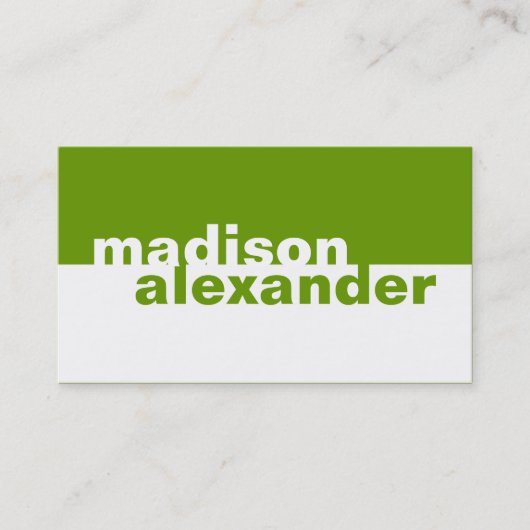 311-大胆な単純さ|緑 名刺 (正面)