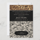 311-洗練されたジャングルゼブラモノグラム 招待状 (裏面)