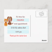 311 – 獣医アポイントメントポストカード ポストカード (裏面)