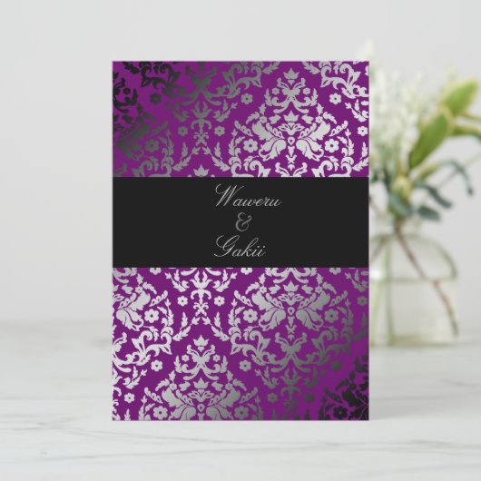 311-目を見張るダマスク並外れた紫 招待状 (スタンド正面)