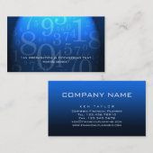 311 -簿記名刺の青説明します 名刺 (正面/裏面)