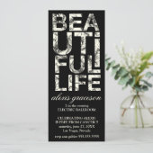 311 美しい人生 ハイビスカス タイポグラフィ 招待状 (スタンド正面)