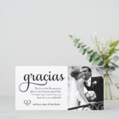 311 華美 Graciasフォトカード(ハート付き) サンキューカード (スタンド正面)