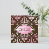 311-豪華なピンクのダマスク50と素晴らしい 招待状 (スタンド正面)