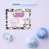 311-豪華な紫のプレート化粧パーティー チラシ (シングル)