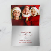 311 – 赤ゼブラストライプボーフォトクリスマスカード シーズンカード (内部)