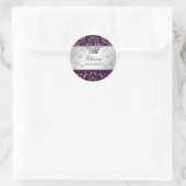 311 – 銀ディバイン |ナスのシール ラウンドシール (バッグ)