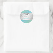 311 – 銀ディバイン | TurquoiseLimeシール ラウンドシール (バッグ)