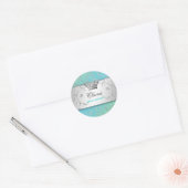 311 – 銀ディバイン | TurquoiseLimeシール ラウンドシール (封筒)