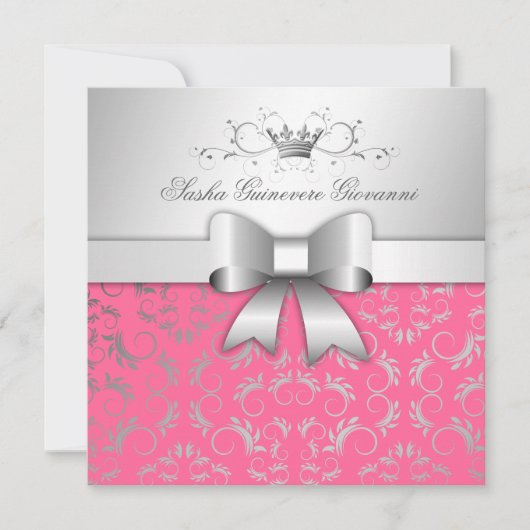 311-銀神弓|ルサシスピンクスイート16 招待状 (正面)