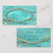 311 Bodaciousターコイズの素朴なヒョウ2 名刺 (正面/裏面)