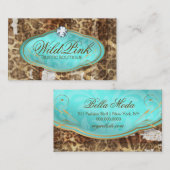 311 Bodaciousターコイズの素朴なヒョウ 名刺 (正面/裏面)