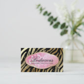 311 Bodaciousブティックのシマウマの虹色の真珠 名刺 (スタンド正面)