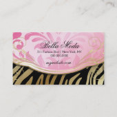 311 Bodaciousブティックのシマウマの虹色の真珠 名刺 (裏面)