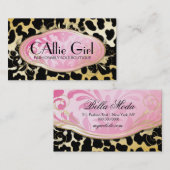 311 Bodaciousブティックのパリの金ヒョウ 名刺 (正面/裏面)