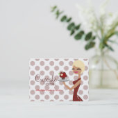 311 Candieのカップケーキのブロンドのボブの赤 名刺 (スタンド正面)