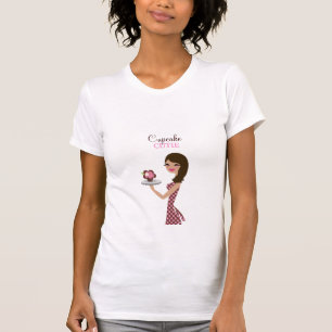 311-Candieカップケーキのかわいこちゃんのブルネット Tシャツ