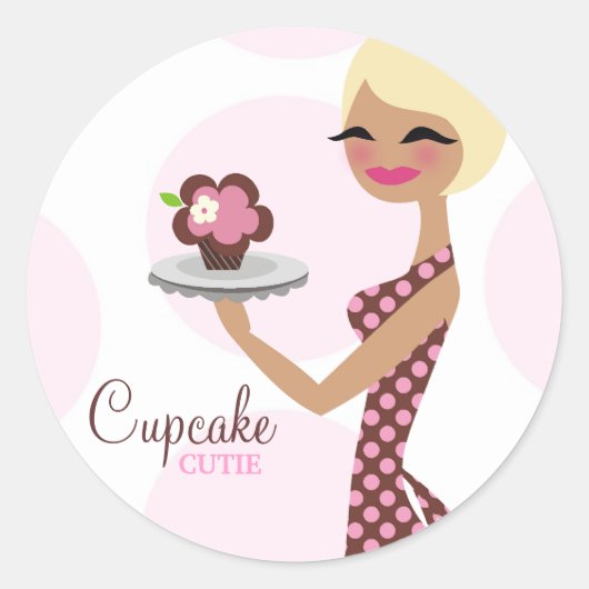 311-Candie the Cupcakeかわいこちゃんシール ラウンドシール (正面)