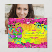 311 CANDY ワンダーランド ピンクのスイート16 お知らせを保存 案内ポストカード (正面/裏面)