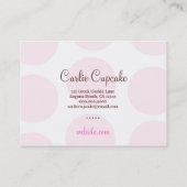 311 Carlieカップケーキのかわいこちゃんのぽっちゃりした名刺 名刺 (裏面)