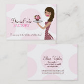 311 CarlieカップケーキのかわいこちゃんのブルネットBusinessCard 名刺 (正面/裏面)