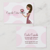 311 CarlieカップケーキのかわいこちゃんのブルネットBusinessCard 名刺 (正面/裏面)