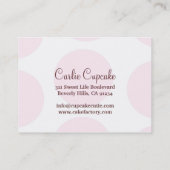 311 CarlieカップケーキのかわいこちゃんのブルネットBusinessCard 名刺 (裏面)