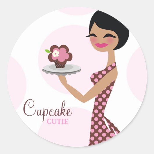 311-Carlie the Cupcakeかわいこちゃんシール ラウンドシール (正面)