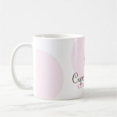 311 Carmellaのカップケーキのかわいこちゃんのブルネット コーヒーマグカップ (左)