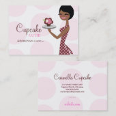 311 CarmellaカップケーキのかわいこちゃんぽっちゃりしたBカード 名刺 (正面/裏面)