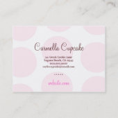 311 CarmellaカップケーキのかわいこちゃんぽっちゃりしたBカード 名刺 (裏面)
