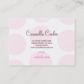 311 CarmellaクッキーのかわいこちゃんぽっちゃりしたBカード 名刺 (裏面)