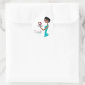 311 Carmellaザカップケーキかわいこちゃんギフトボックスブルー ラウンドシール (バッグ)